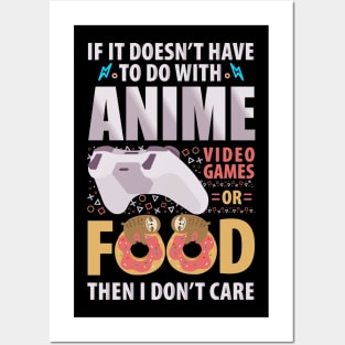 Anime video games or food T-Shirt Posters and Art